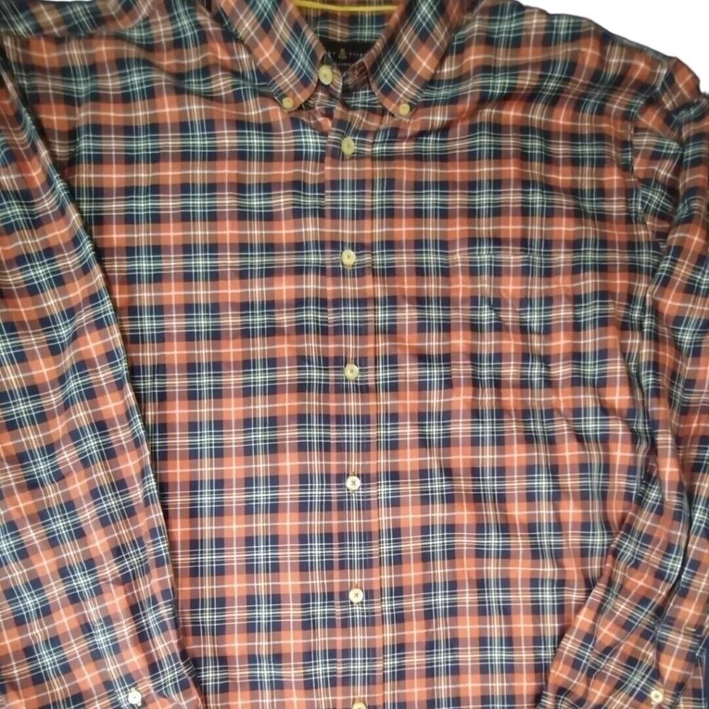 Robert Talbott®🔥Classic Long Sleeve Button Shirt‎ Men's XLarge Checkered…